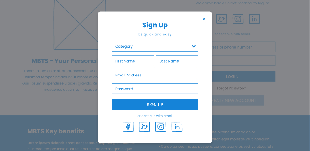 MBTS Wireframe Screen